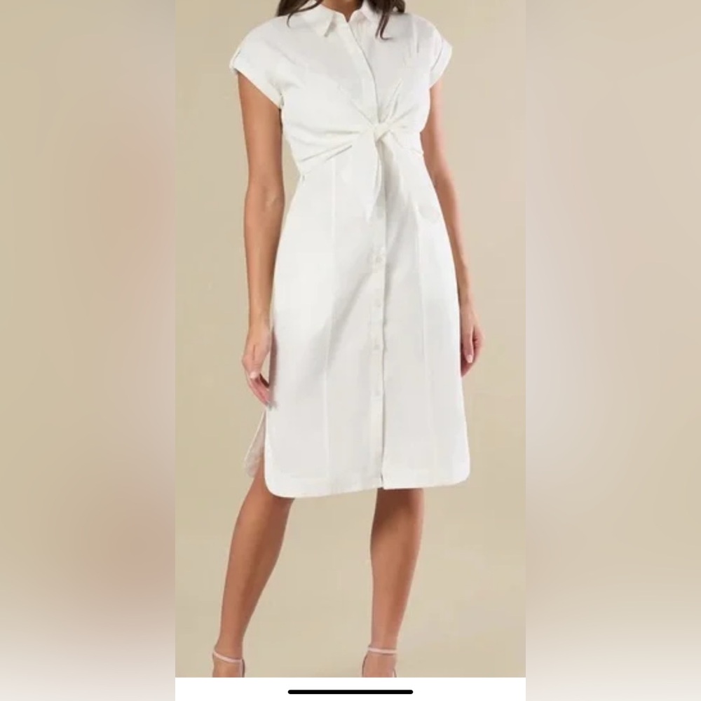 NWT Rachel Parcell Cream Button-Up Midi Dress